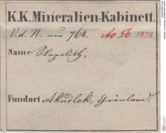 Etiketten zu Skapolith (NHMW-MIN-Ao56)